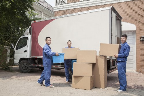 Professional team handling office removal