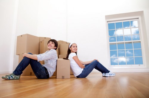 Van loaded with office furniture for relocation