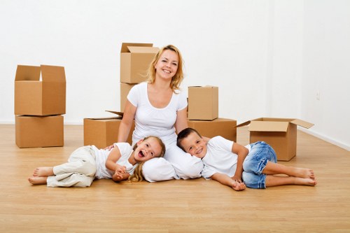 Team organizing and planning office space move