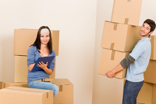 Safely unloading office supplies at new location