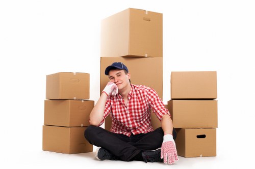 Truck loaded with office removals